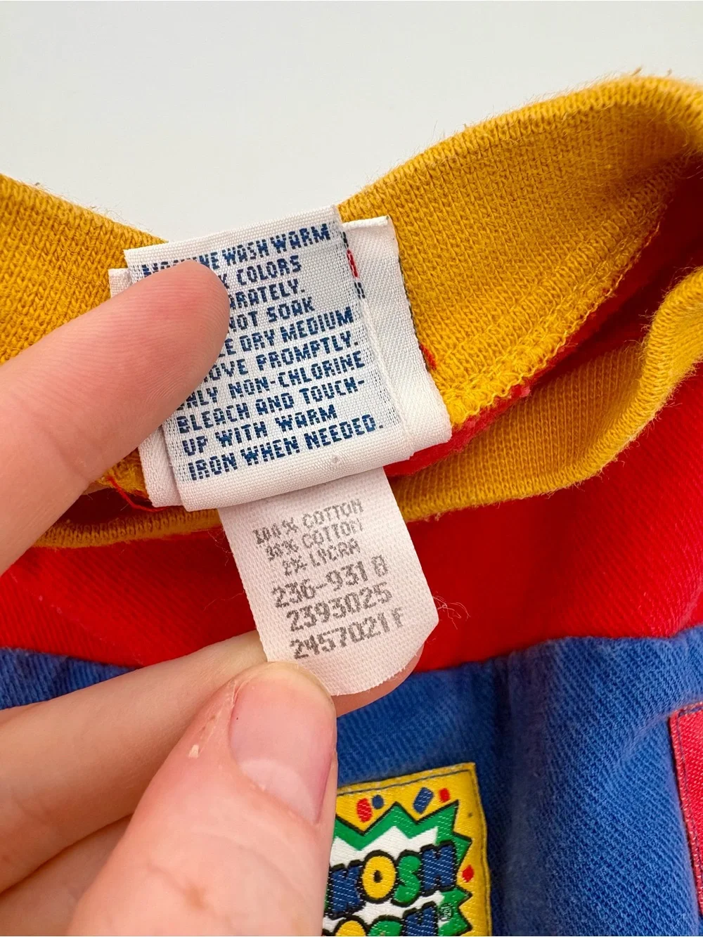 Vintage Oshkosh B’Gosh Colorblock Sweatshirt Henley Primary Colors 90’s Kidcore